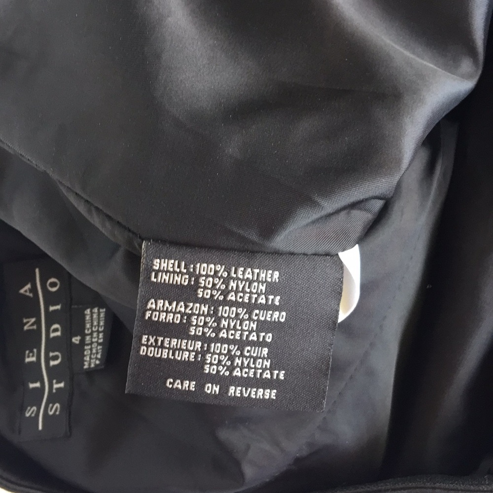 SIENA STUDIO BLACK LEATHER PANTS - Picture 7 of 8